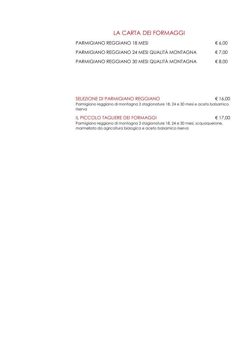 Menu di La Ferramenta del Gusto Emiliano 