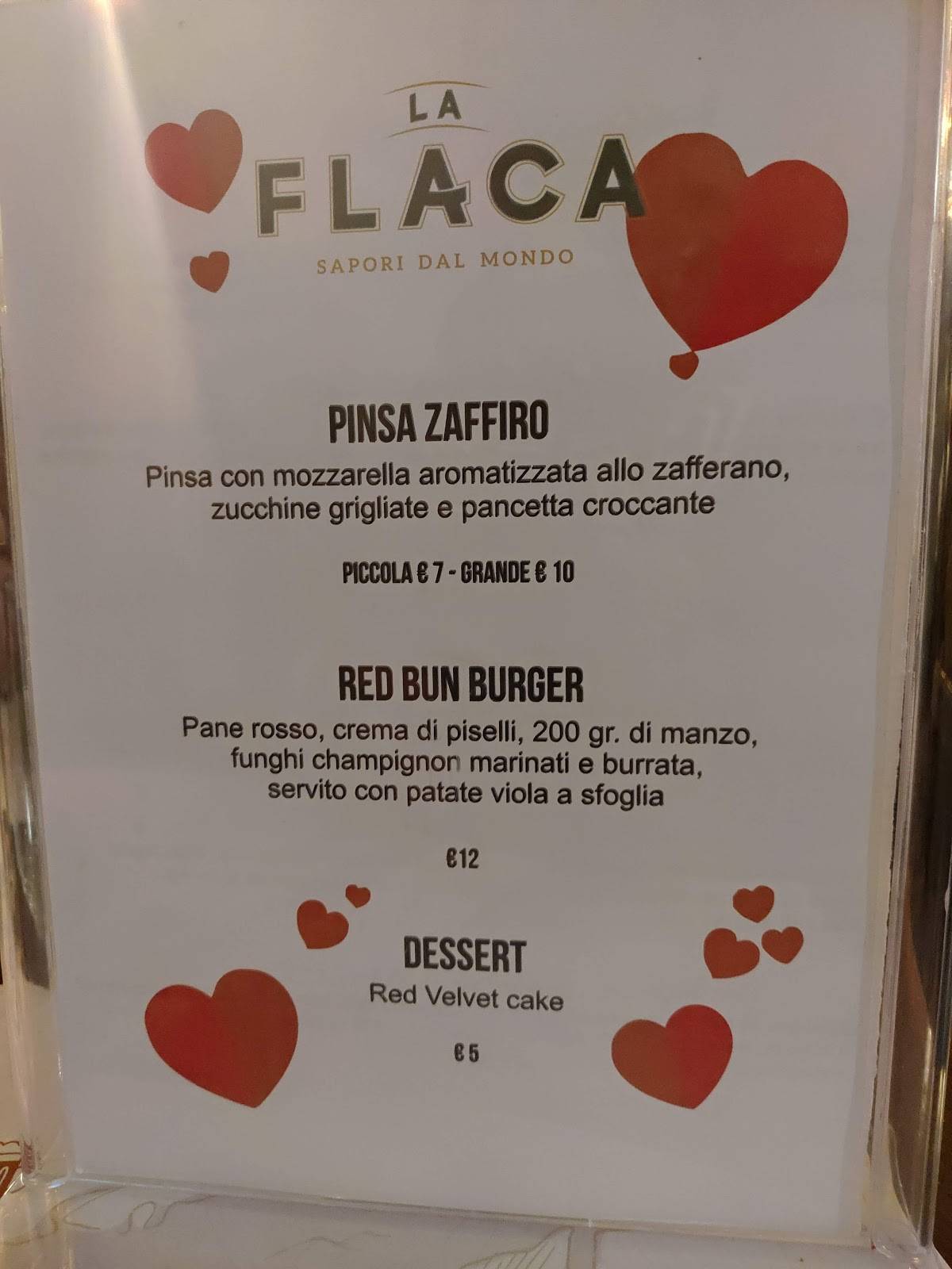 Menu di Ristorante La Flaca 