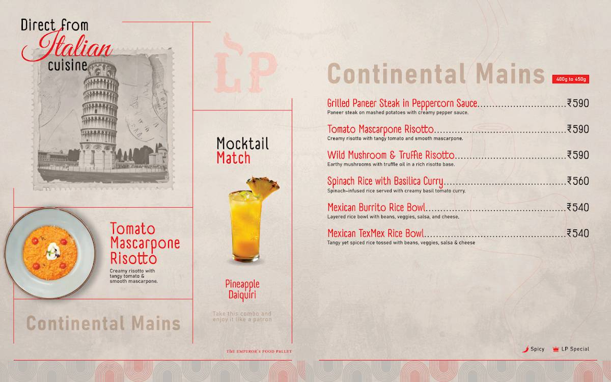 La' Patron Cafe menu