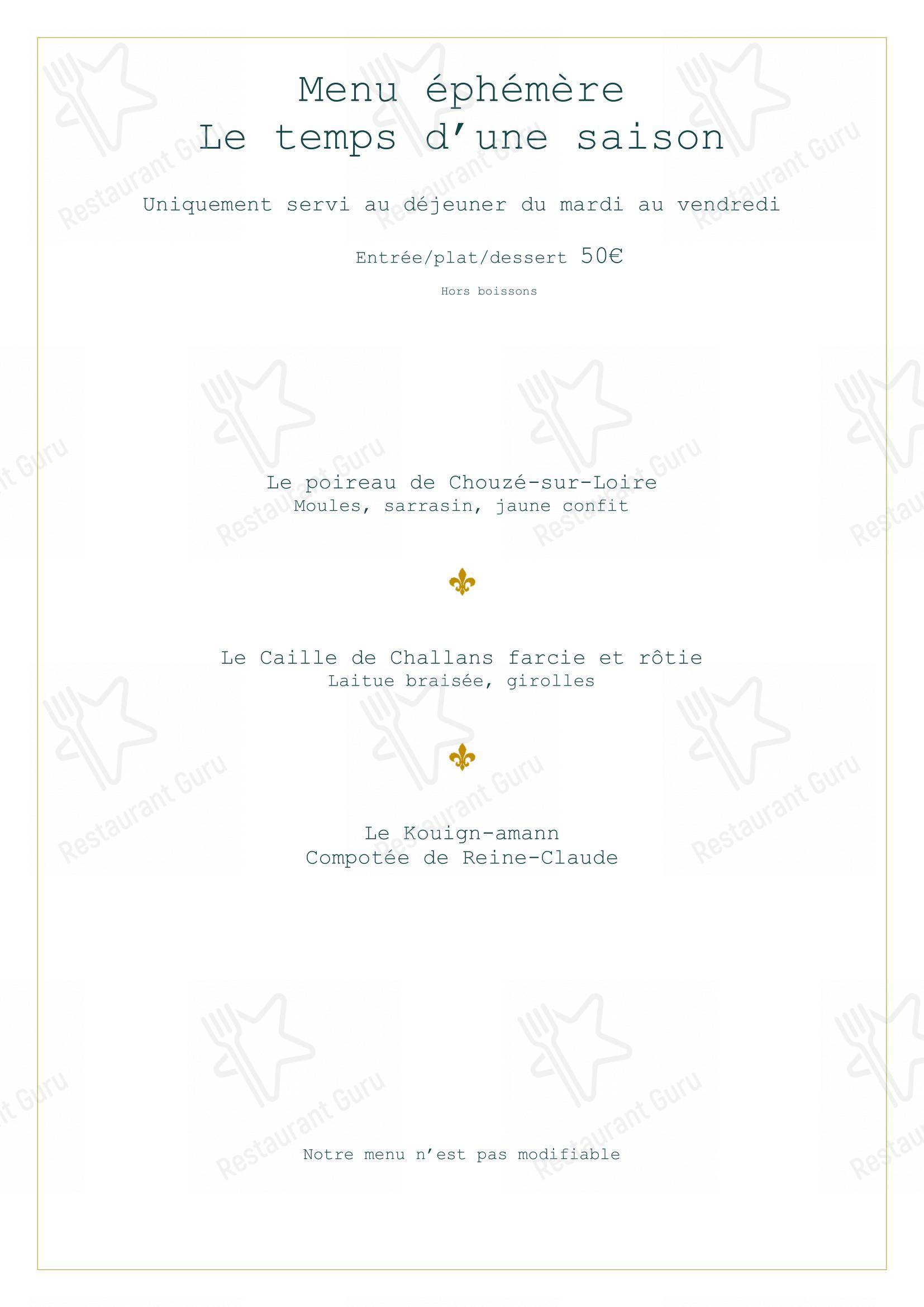 菜单 pour La Roche Le Roy dans Tours