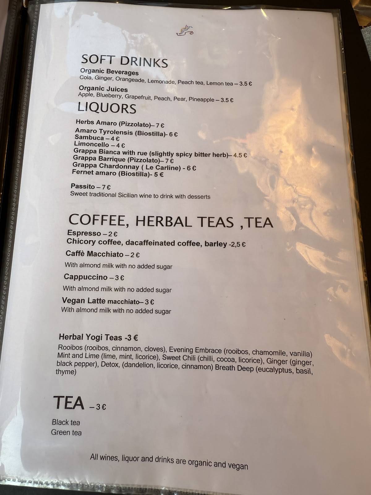 Menu di La Tecia Vegana 