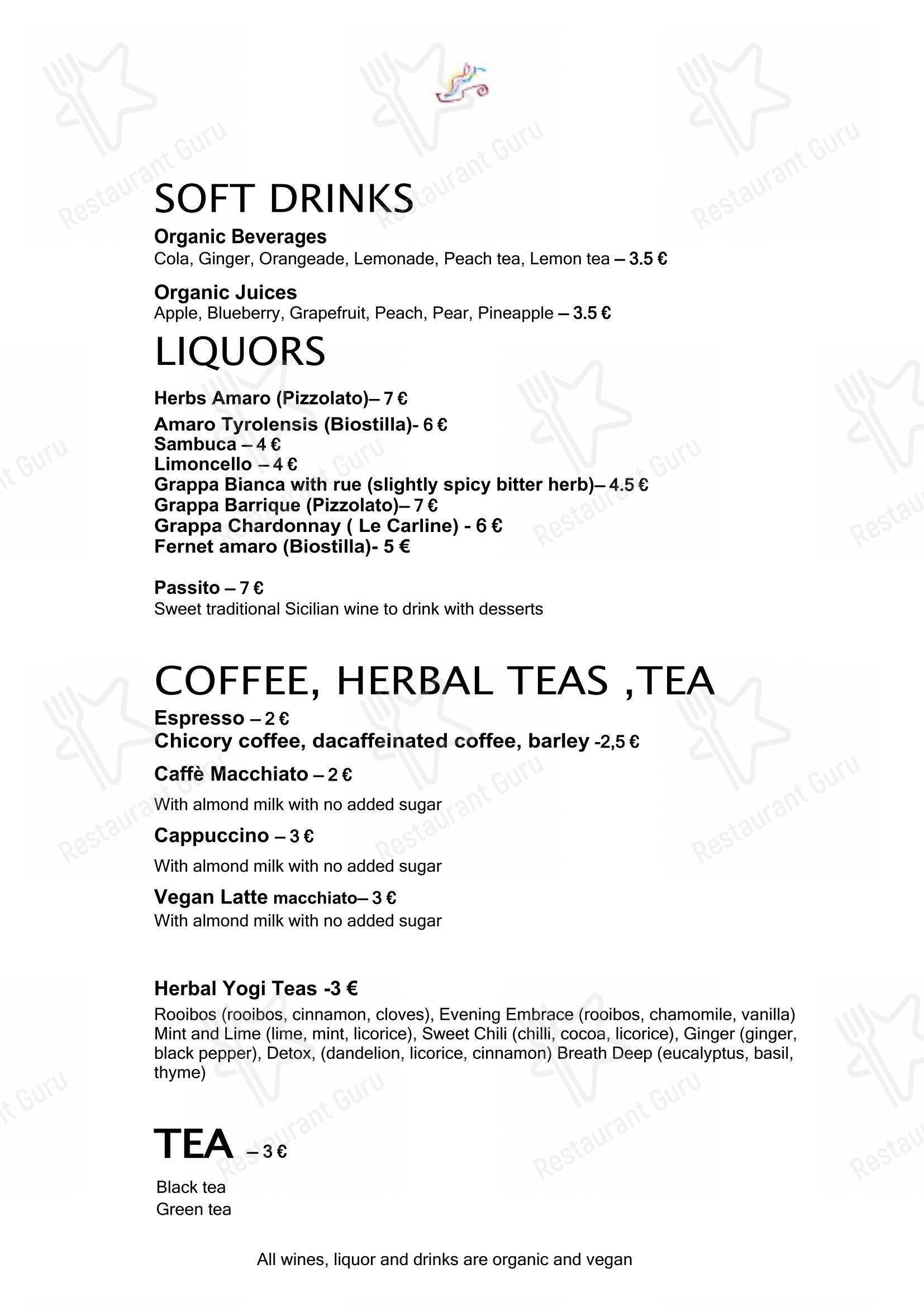 Menu di La Tecia Vegana - Menu bar