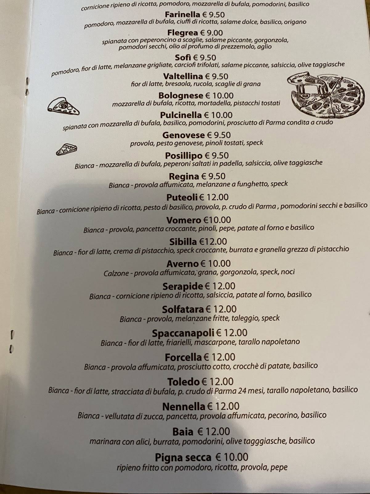 Menu di La Vesuviana San Martino 