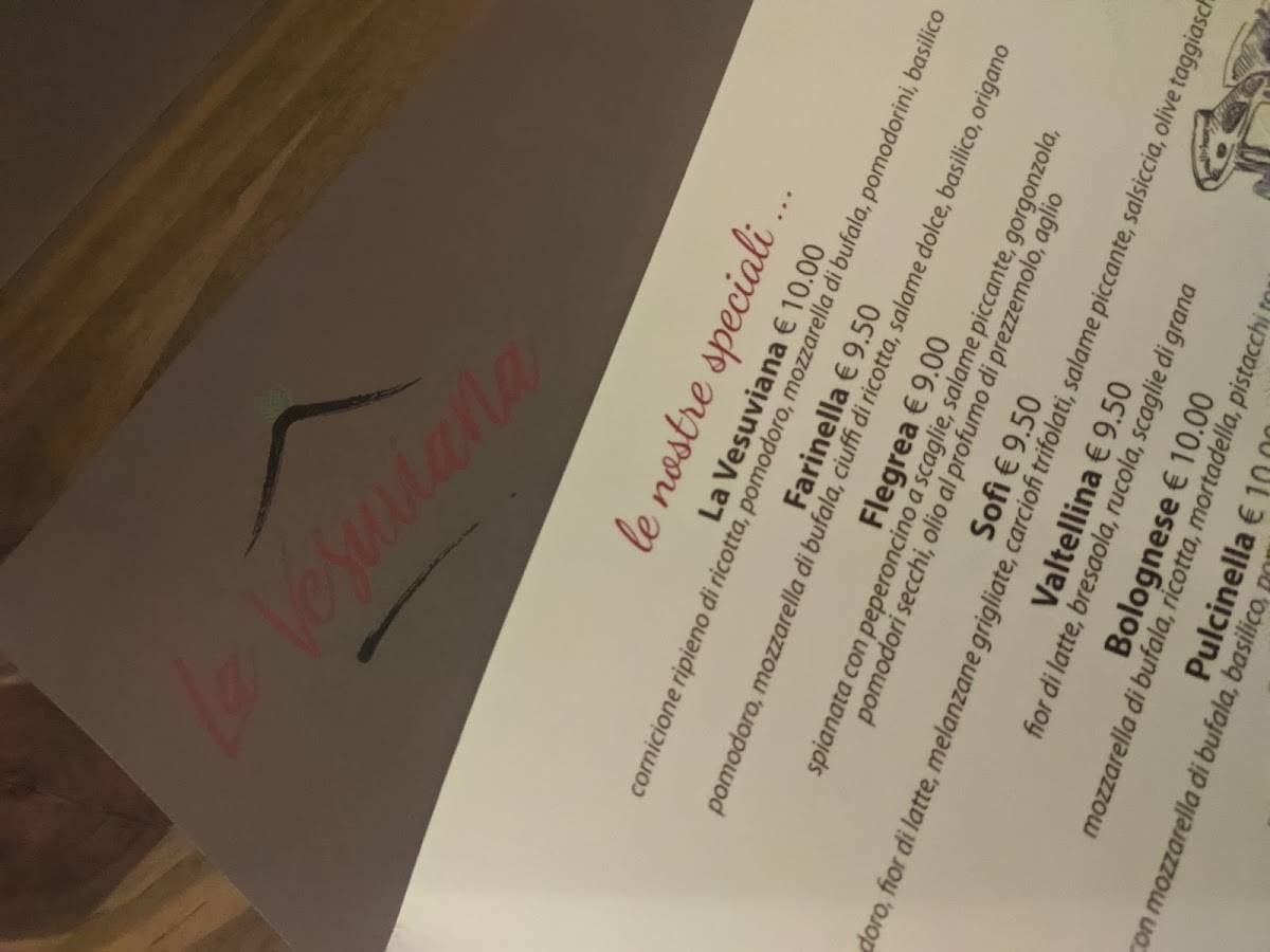 Menu di La Vesuviana San Martino 