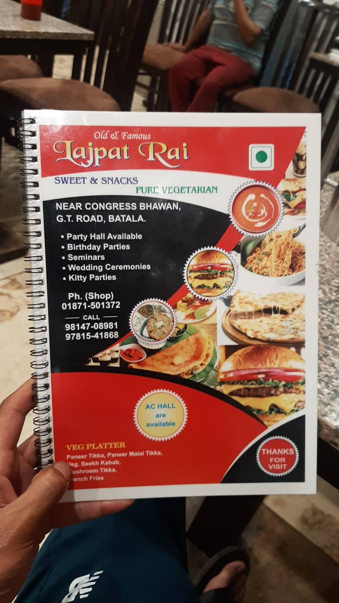 Lajpat Rai Sweets & Snacks menu