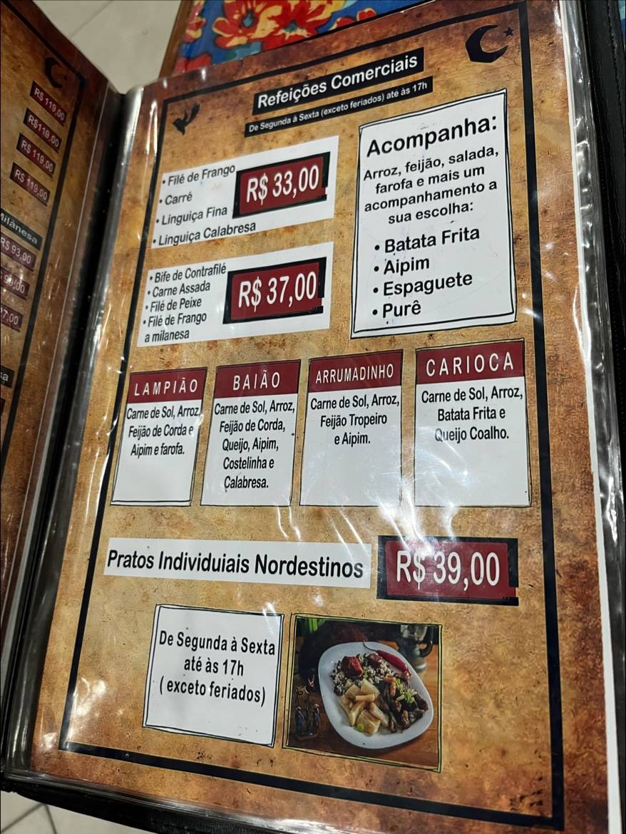 Lampião Da Pavuna cardápio