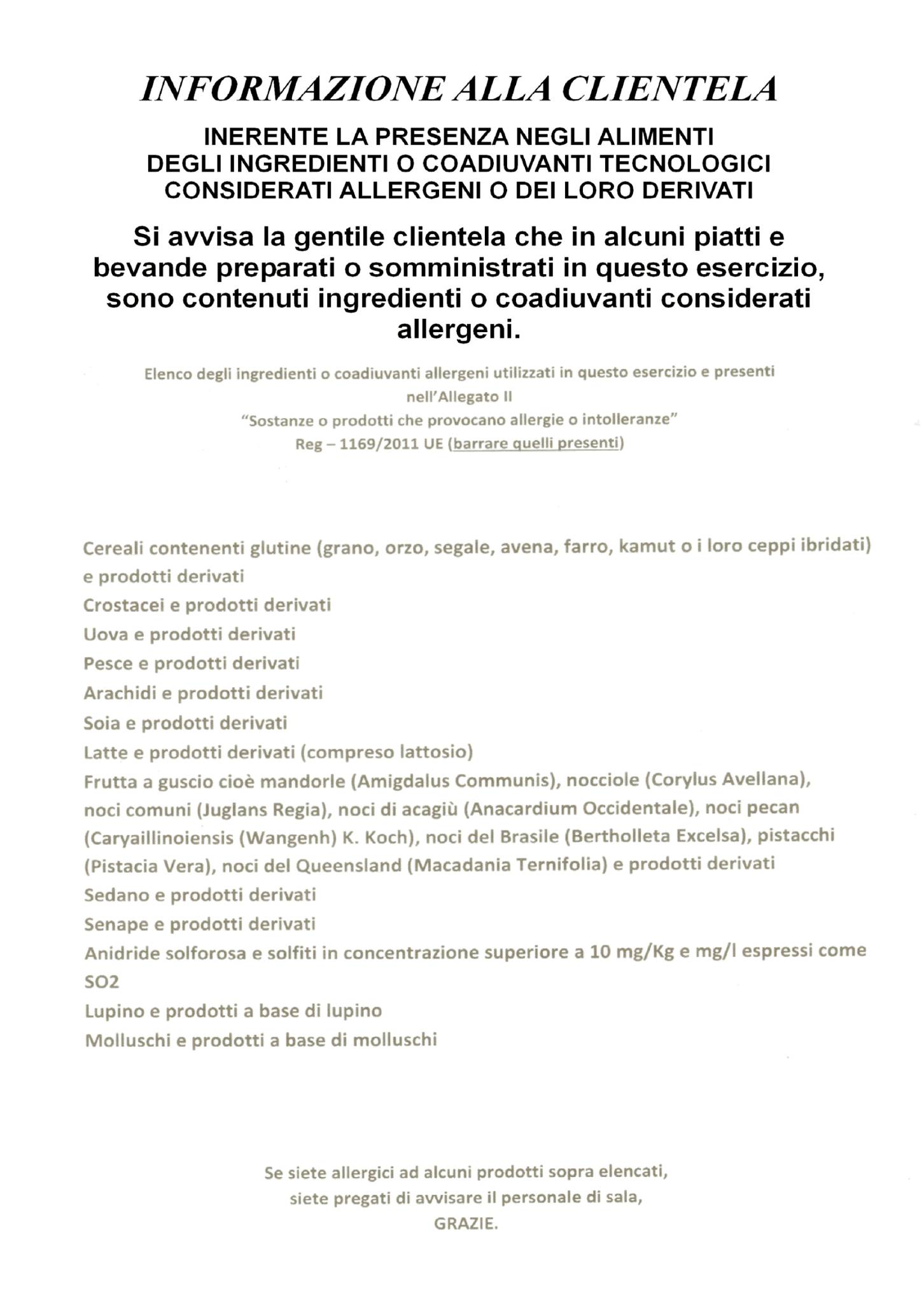 Menu di Pizzeria Malu' 