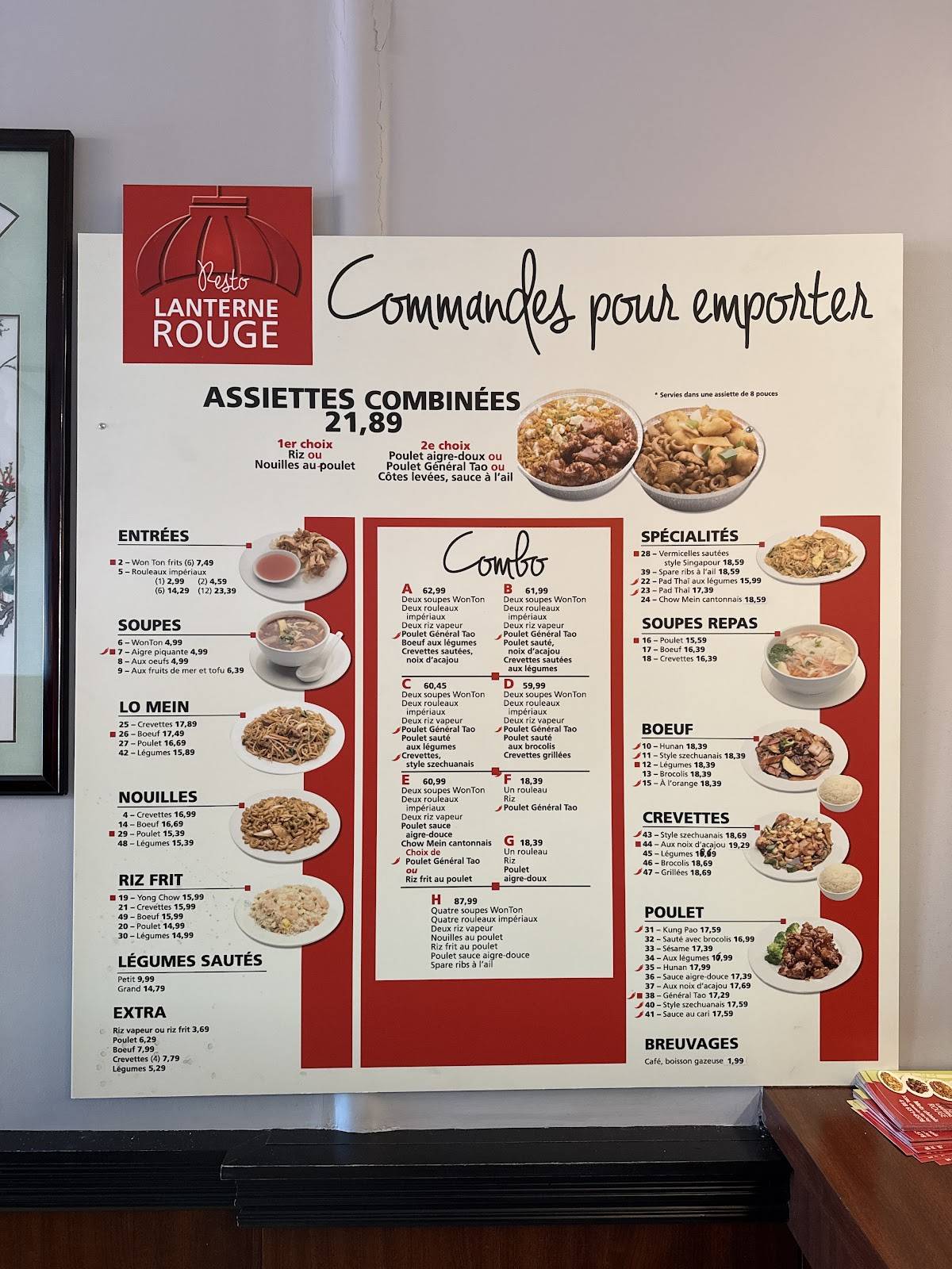 Menu de Lanterne Rouge