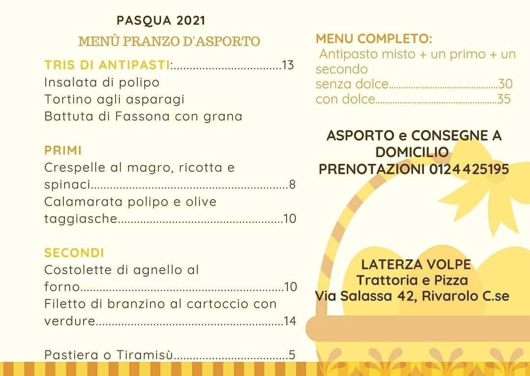 Menu di Laterza Volpe Trattoria e Pizza 