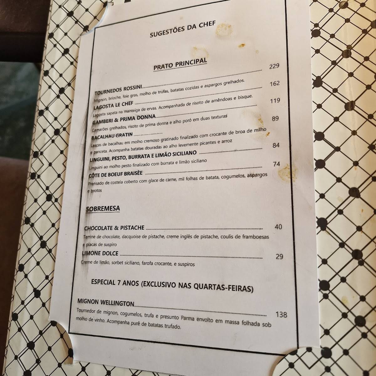 Le Chef Bistrô cardápio