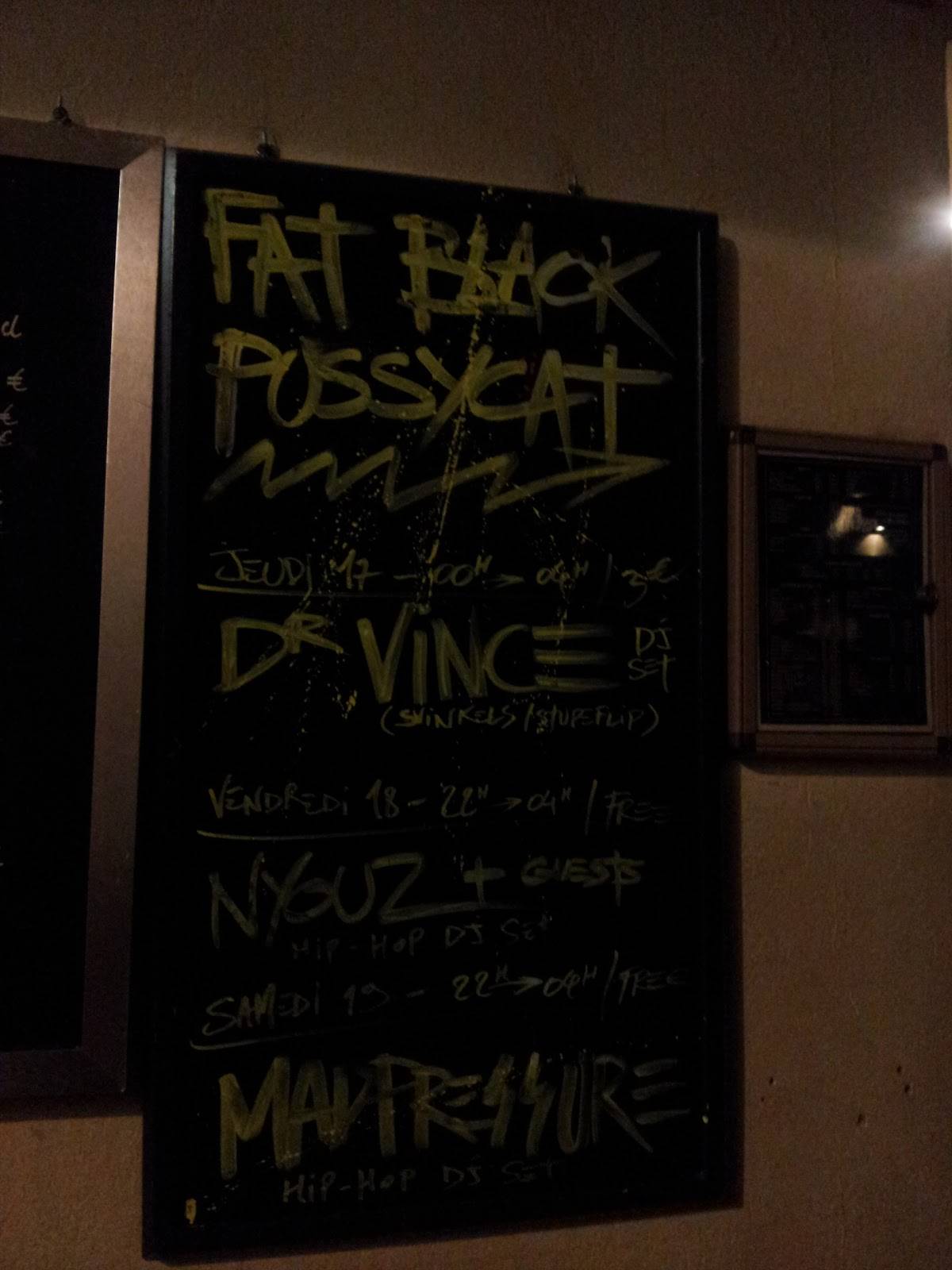 Menu de Fat Black PussyCat