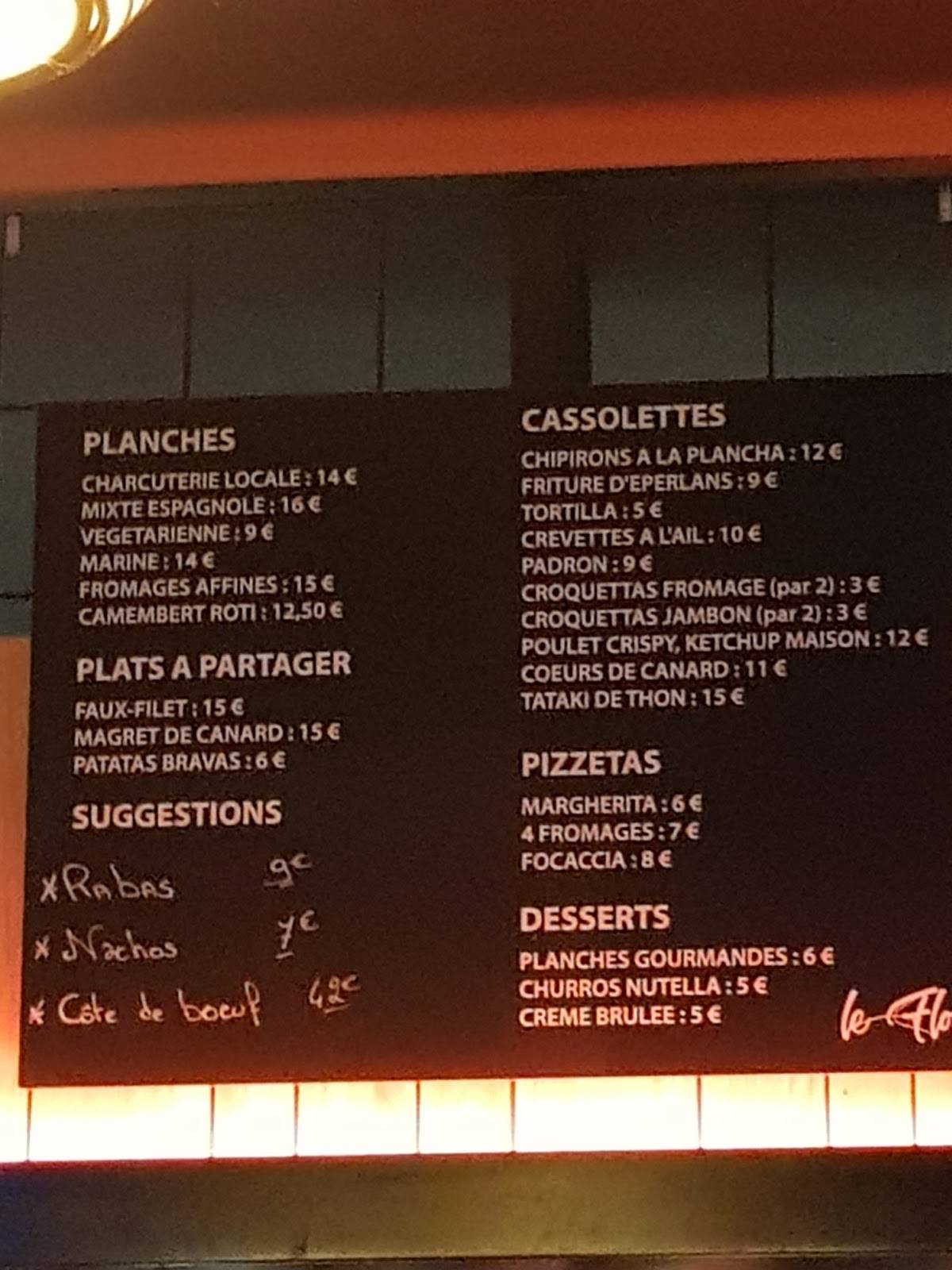Menu de Le Flow