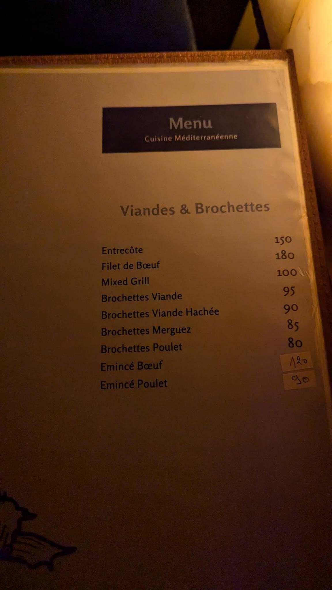 Menu de Le Maré Nostrum (Restaurant)
