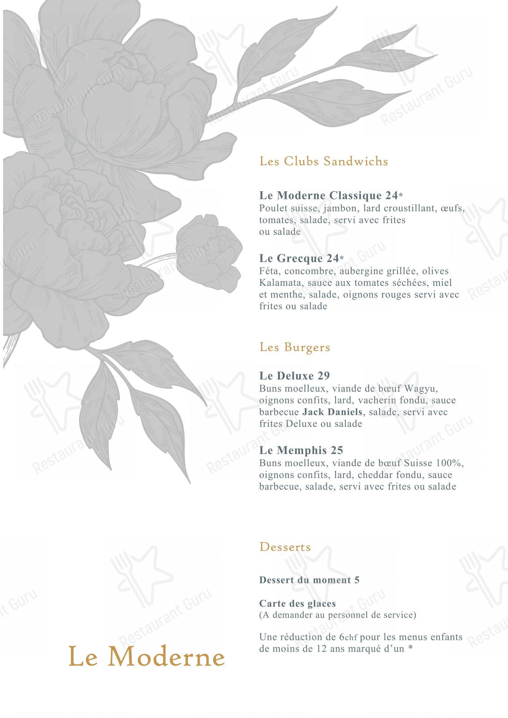 Menu di Le Moderne - Menu bar
