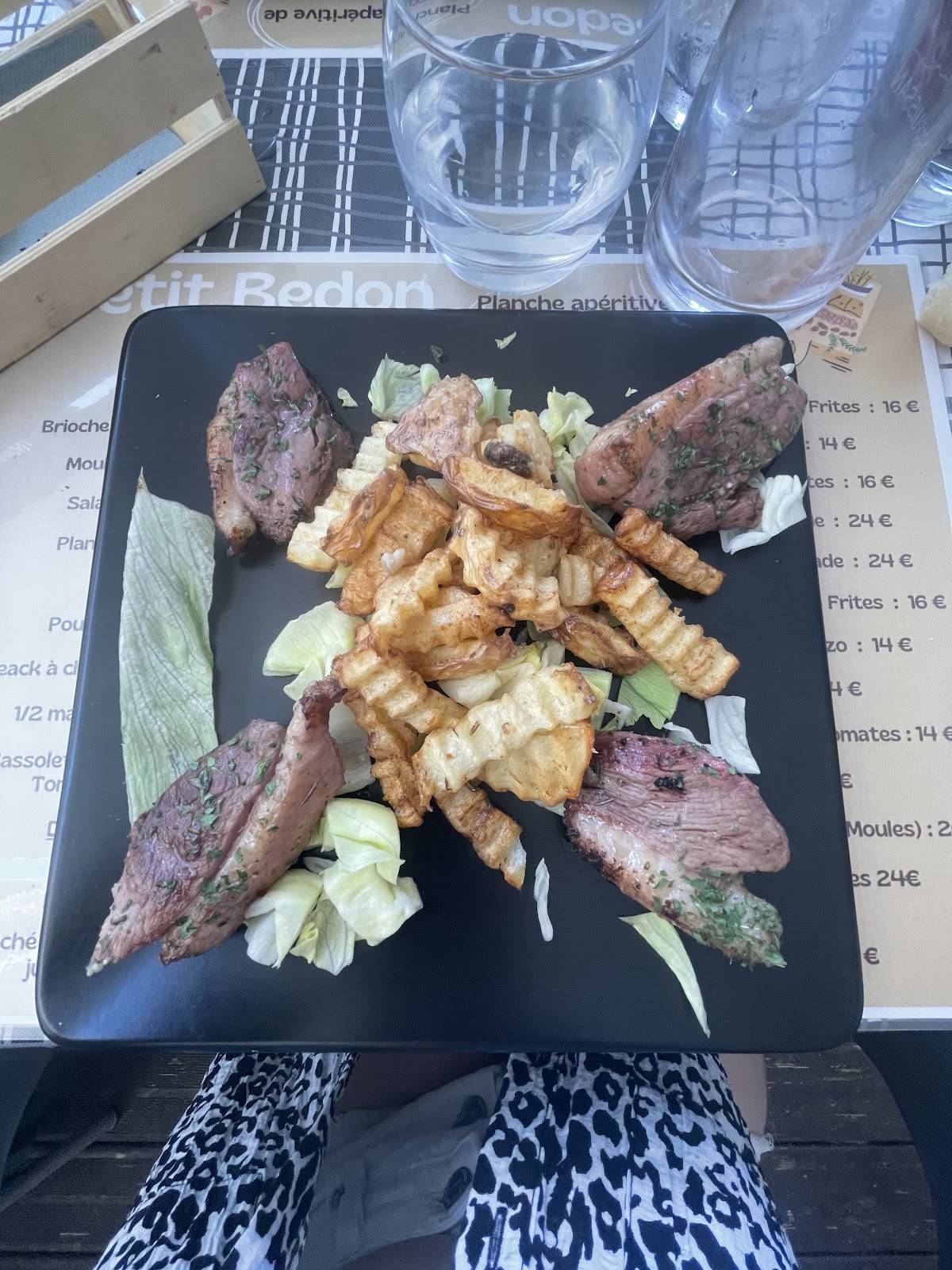 Menu de Le Petit Bedon