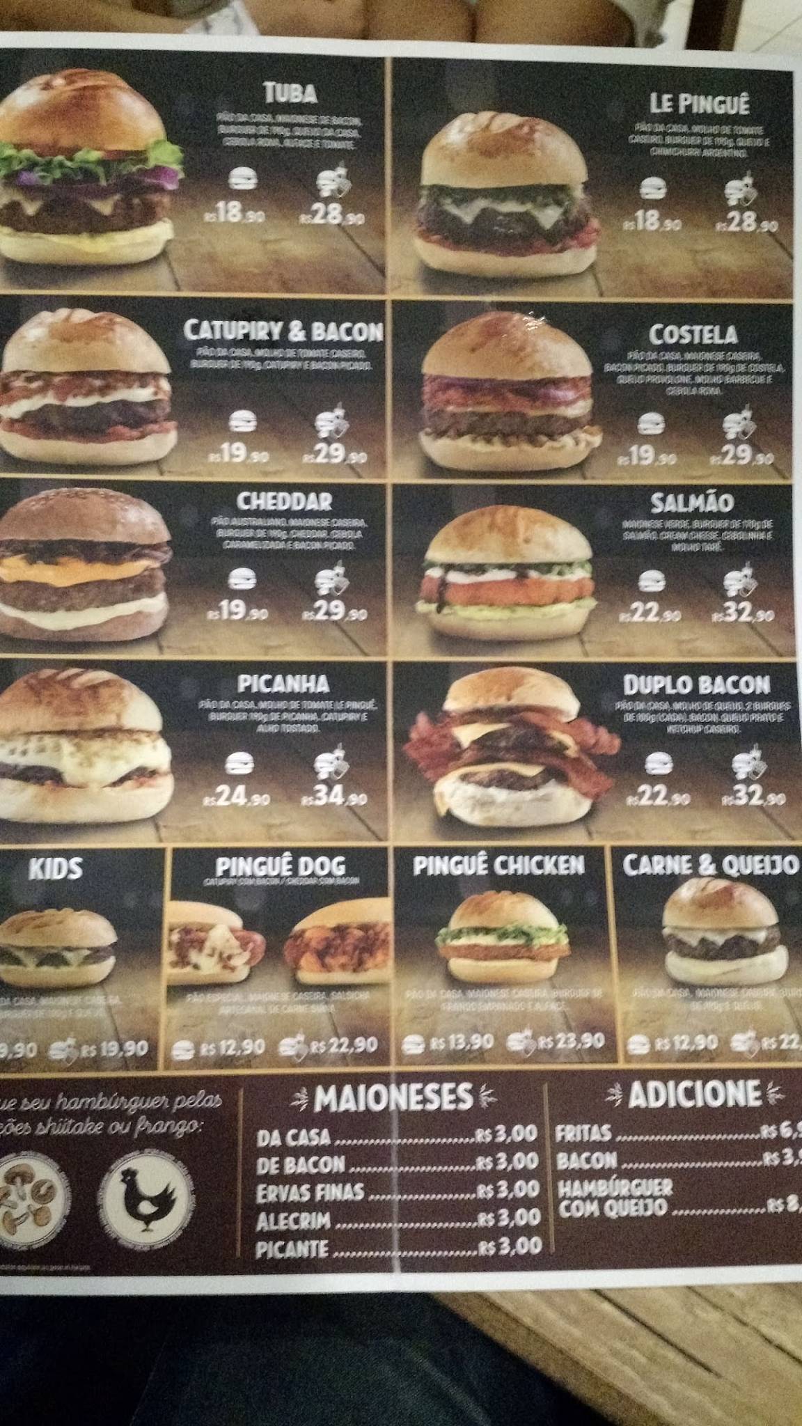 Hamburgueria Le Pinguê Araçatuba cardápio