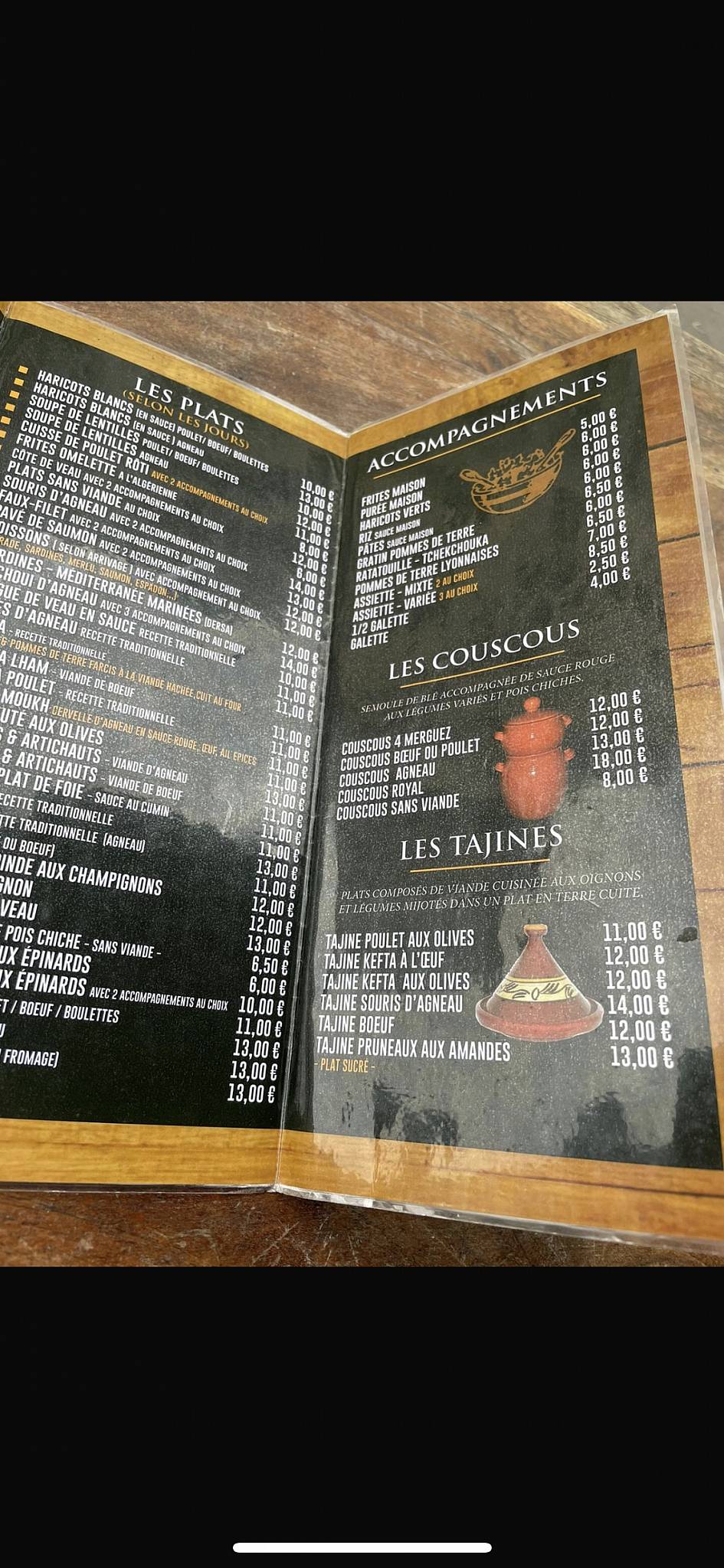 Menu de Le Rocher