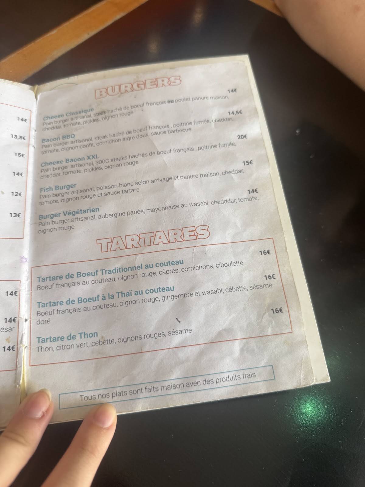 Menu de Le Transistor
