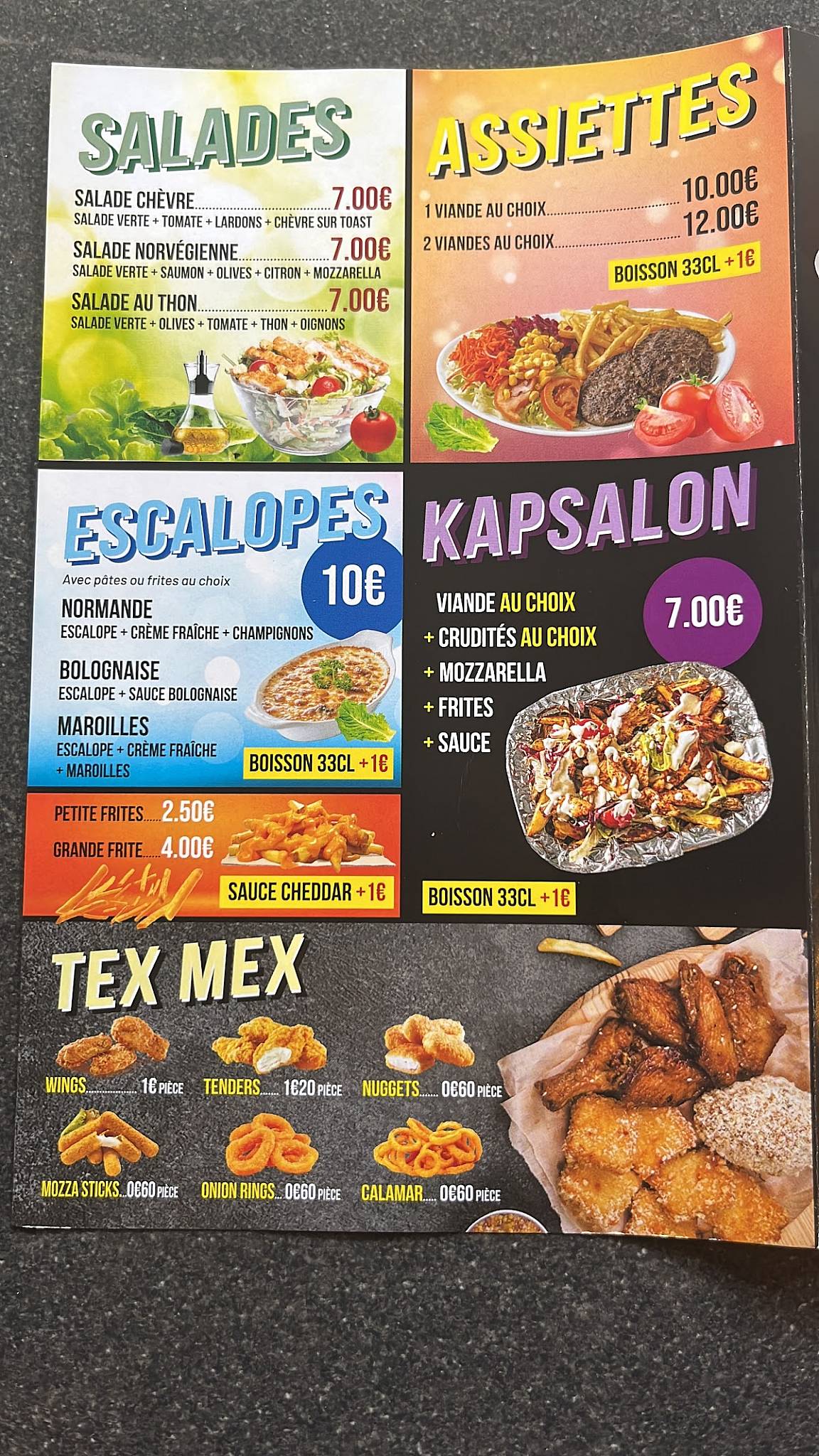 Menu de TIKI TAKA Lens