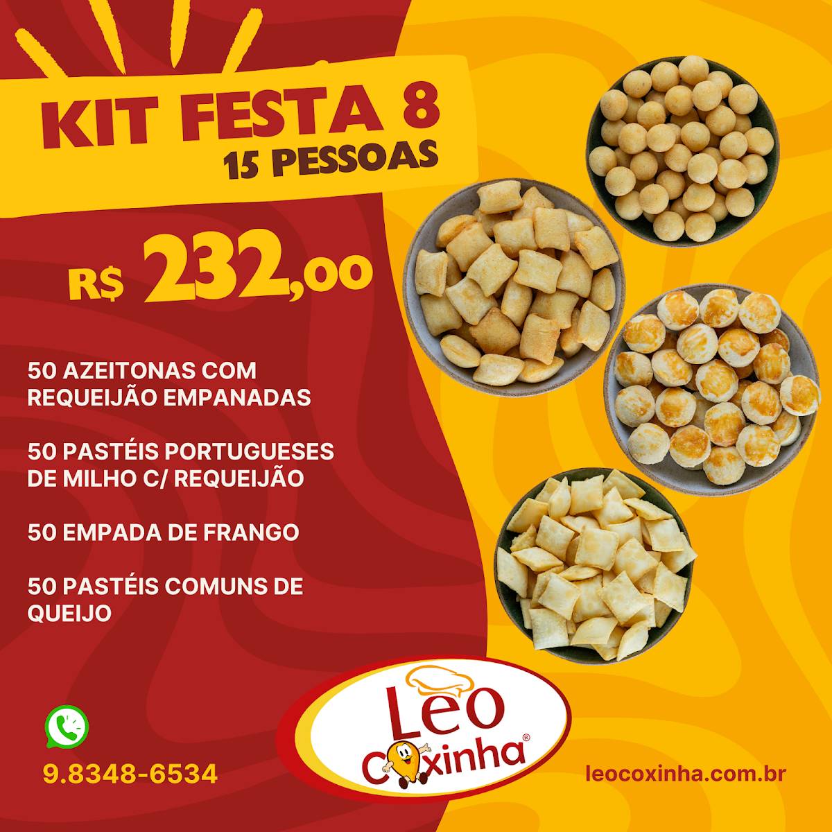 Léo Coxinha cardápio