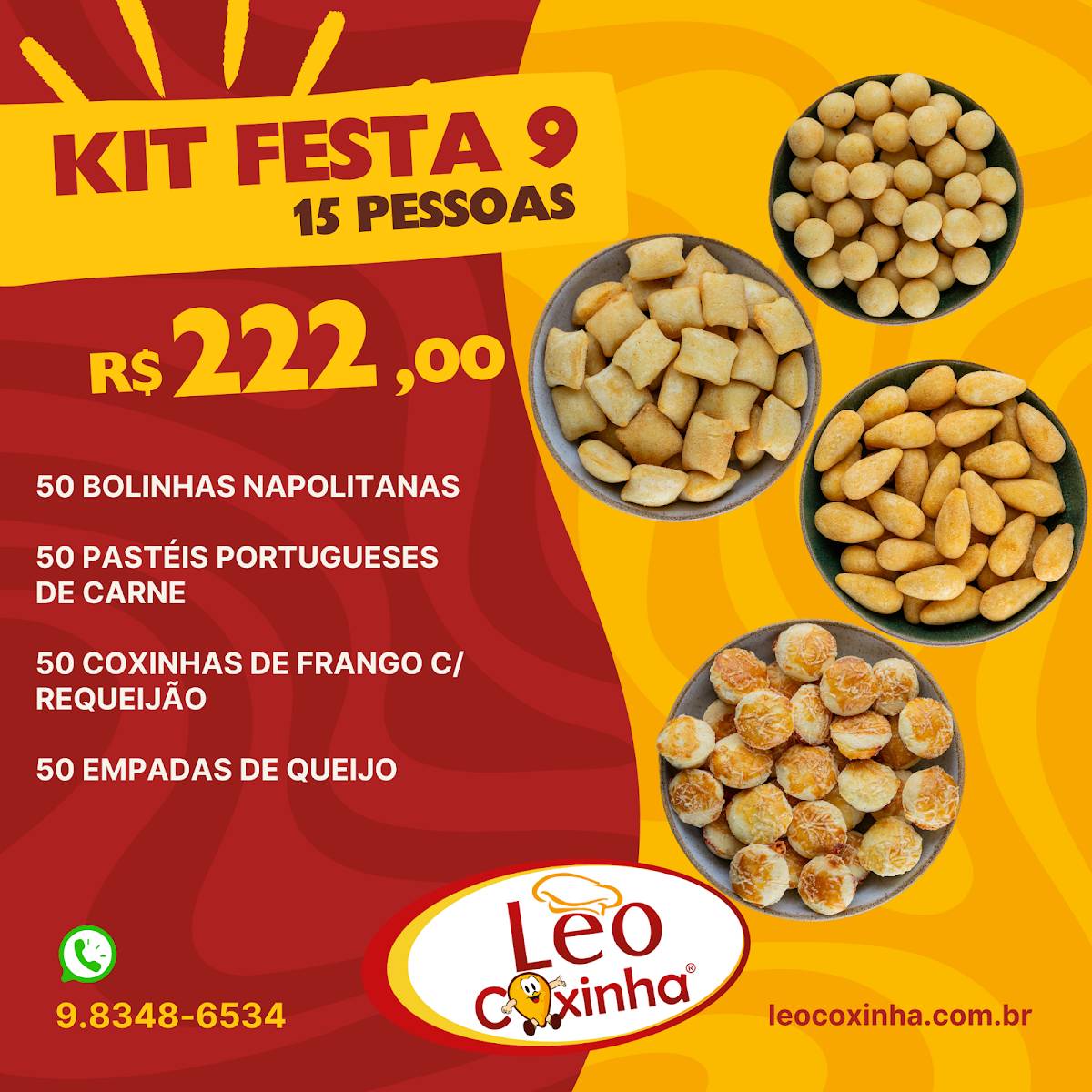 Léo Coxinha cardápio