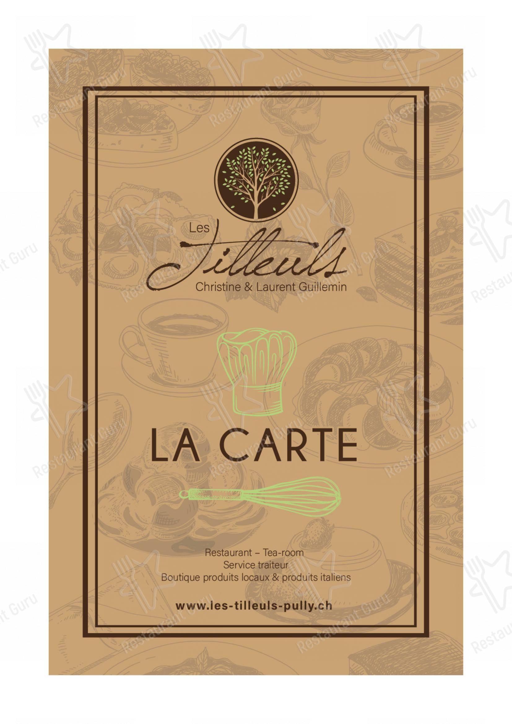 Menu di Les Tilleuls - Menu