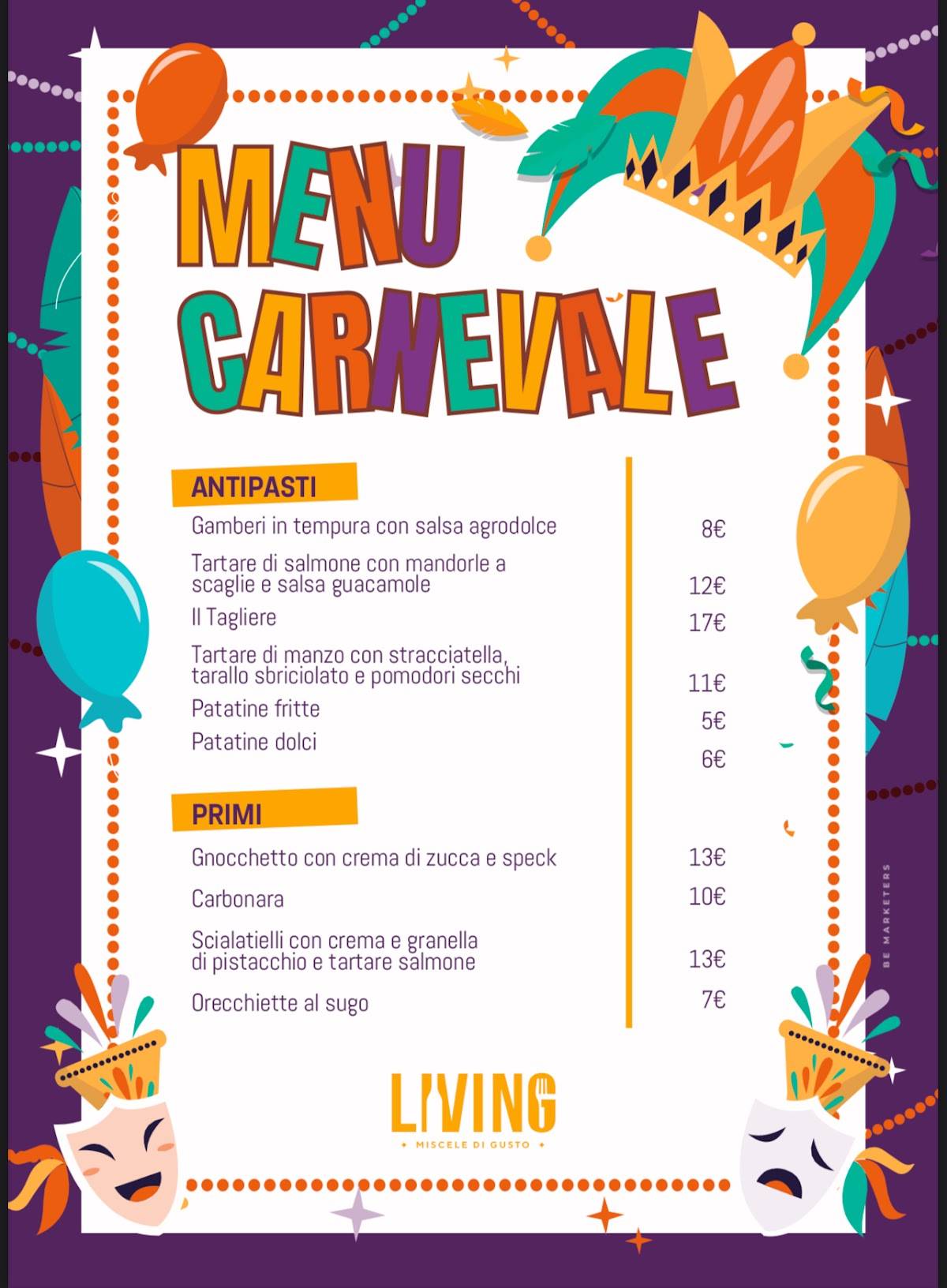 Menu di Living Putignano 