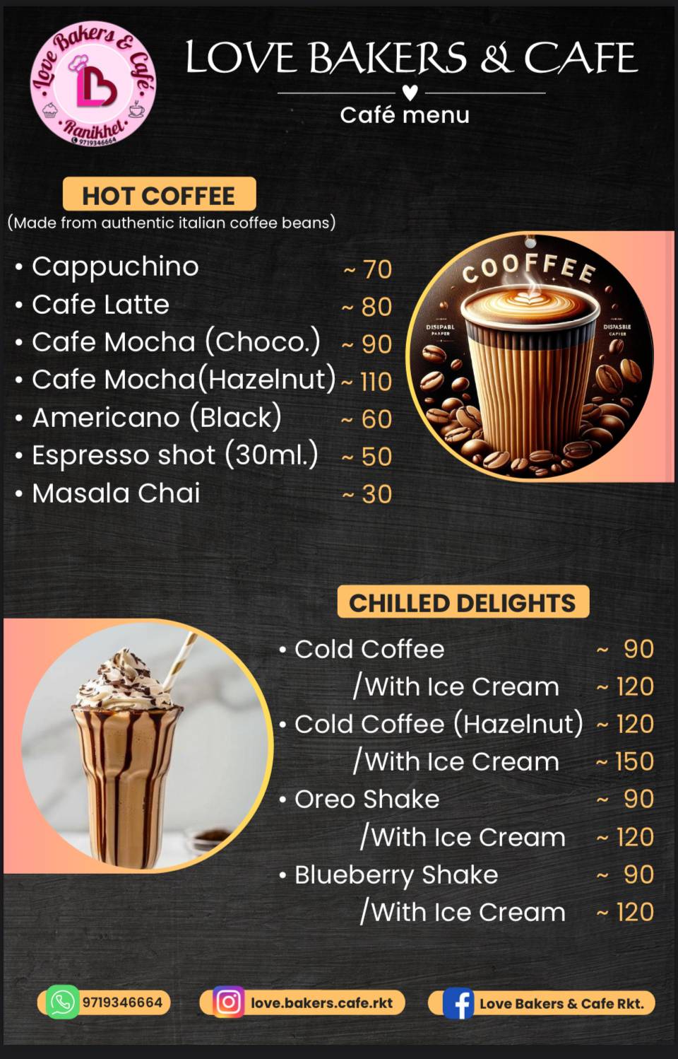 Love Bakers & Café Ranikhet menu