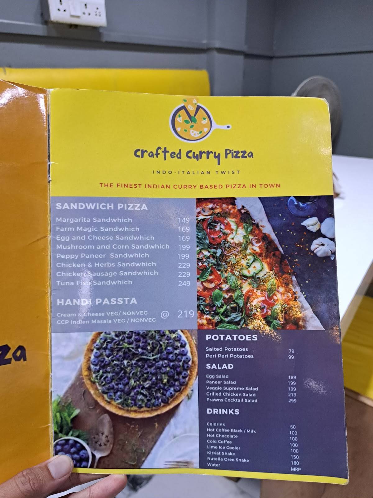 Crafted Curry Pizza menu