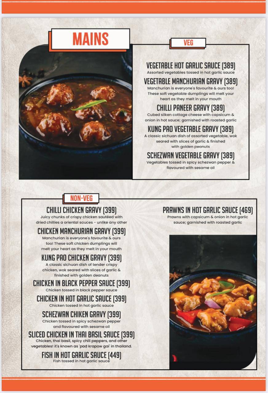 Hudson Chopsticks Gomti Nagar menu