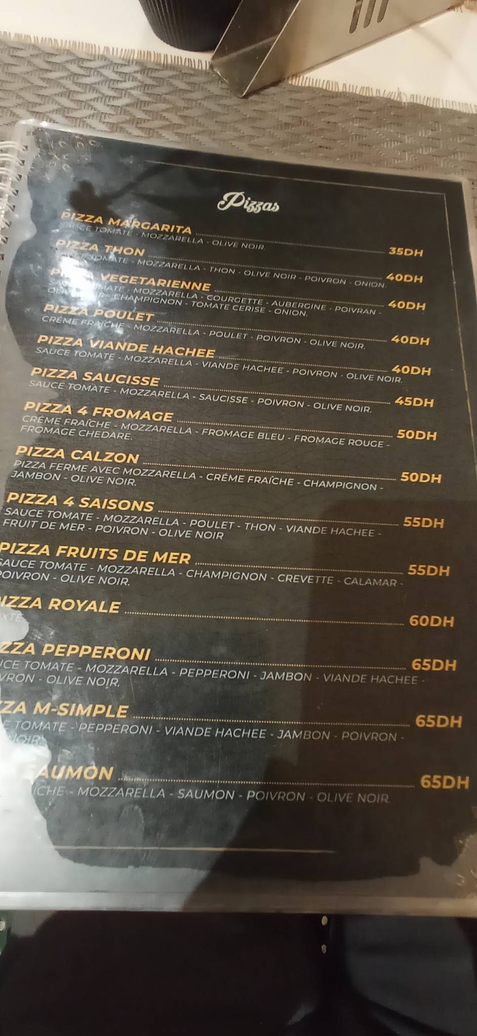 Menu de M-Simple