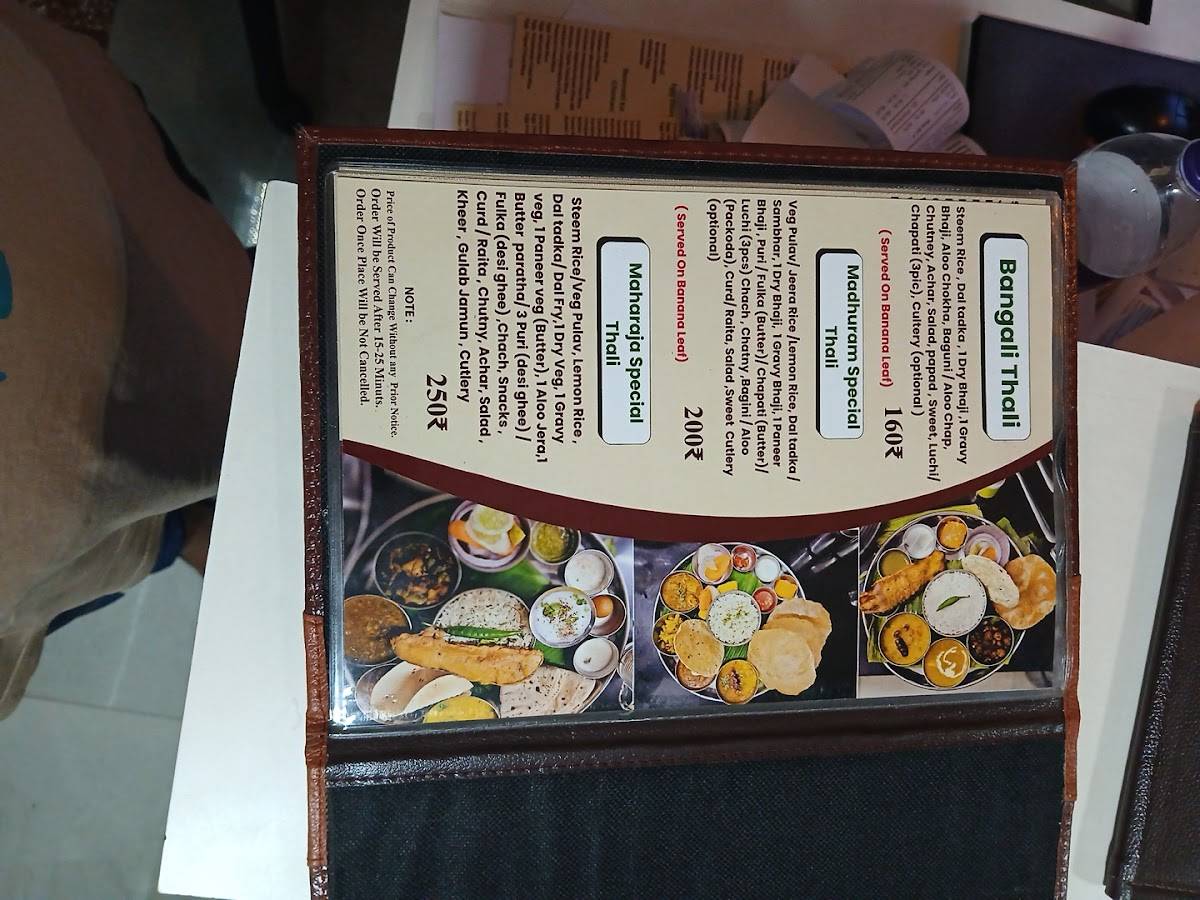 MADHURAM TASTY HOMELY FOOD menu