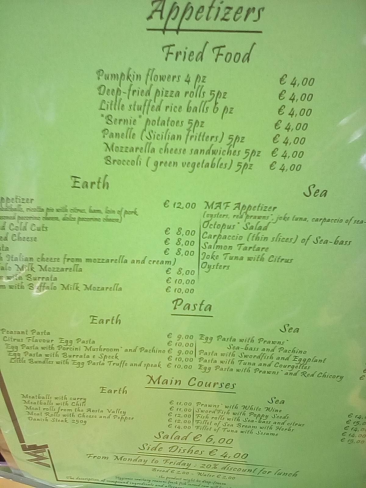 Menu di MAF 