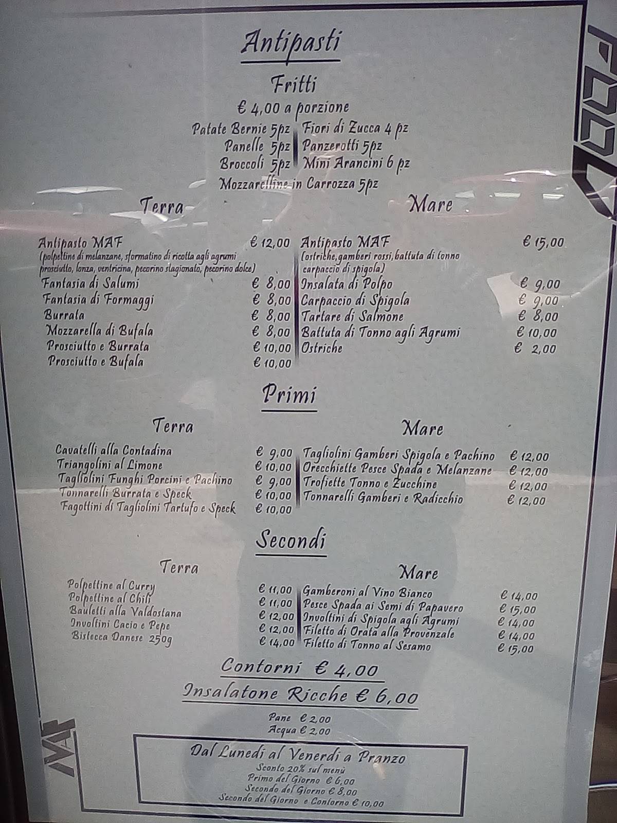 Menu di MAF 