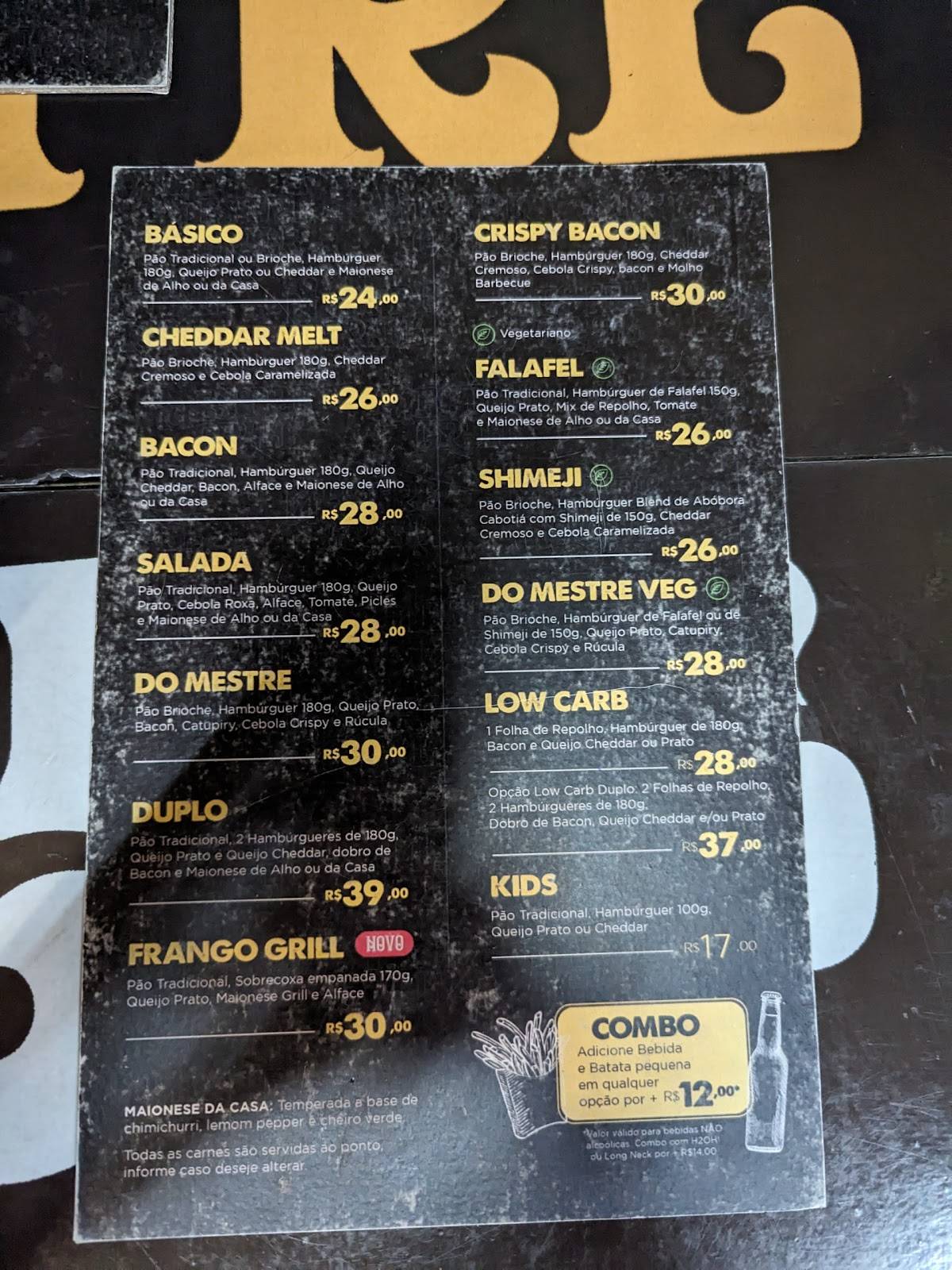 MESTRE GRILL cardápio