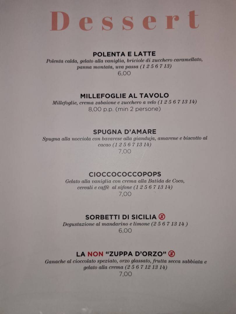Menu di MOLO12 Ai Gelsi 