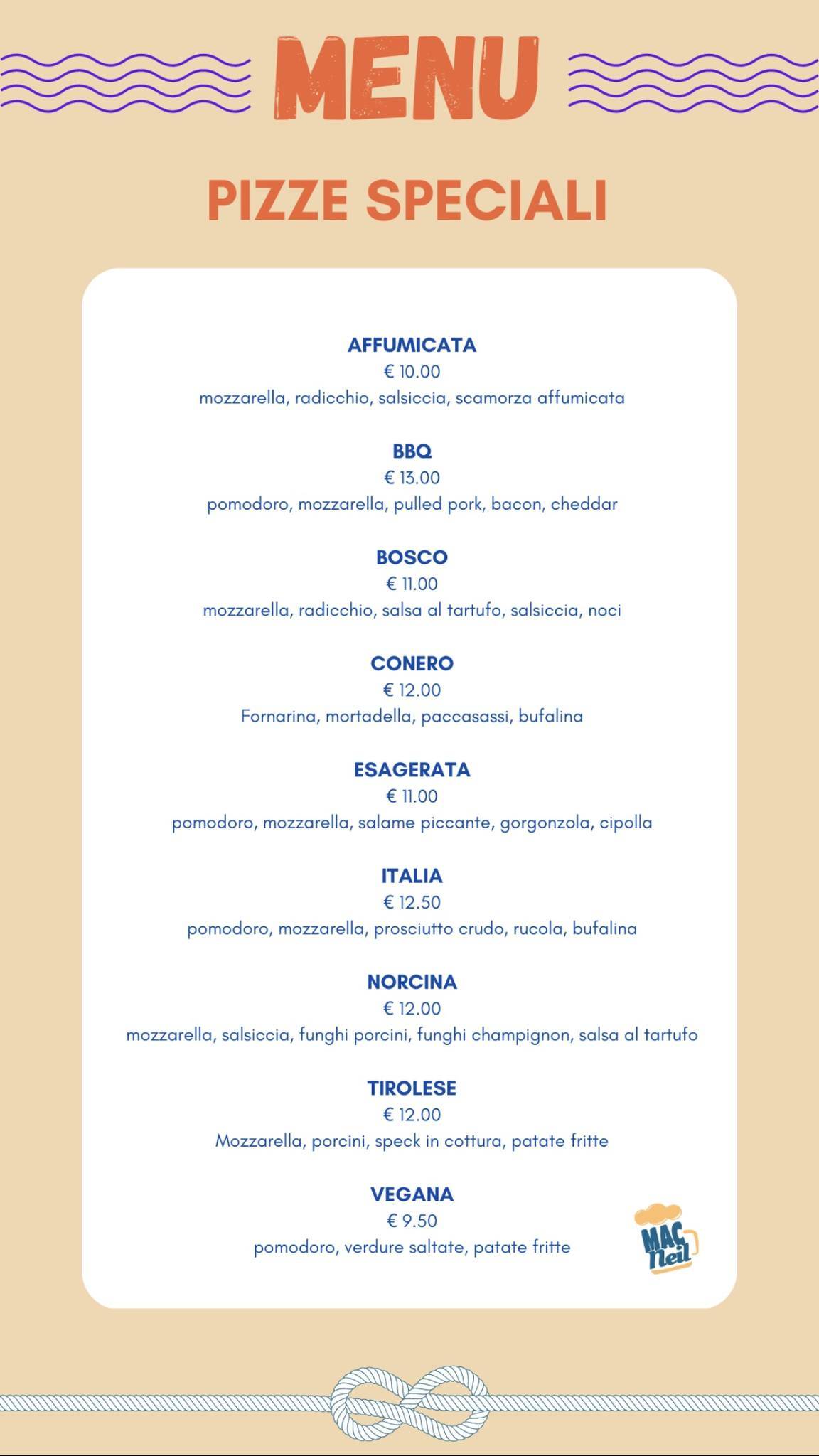 Menu di Mac Neil 