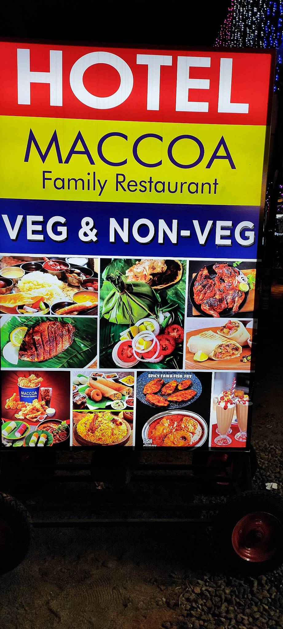 Maccoa Family Restaurant menu