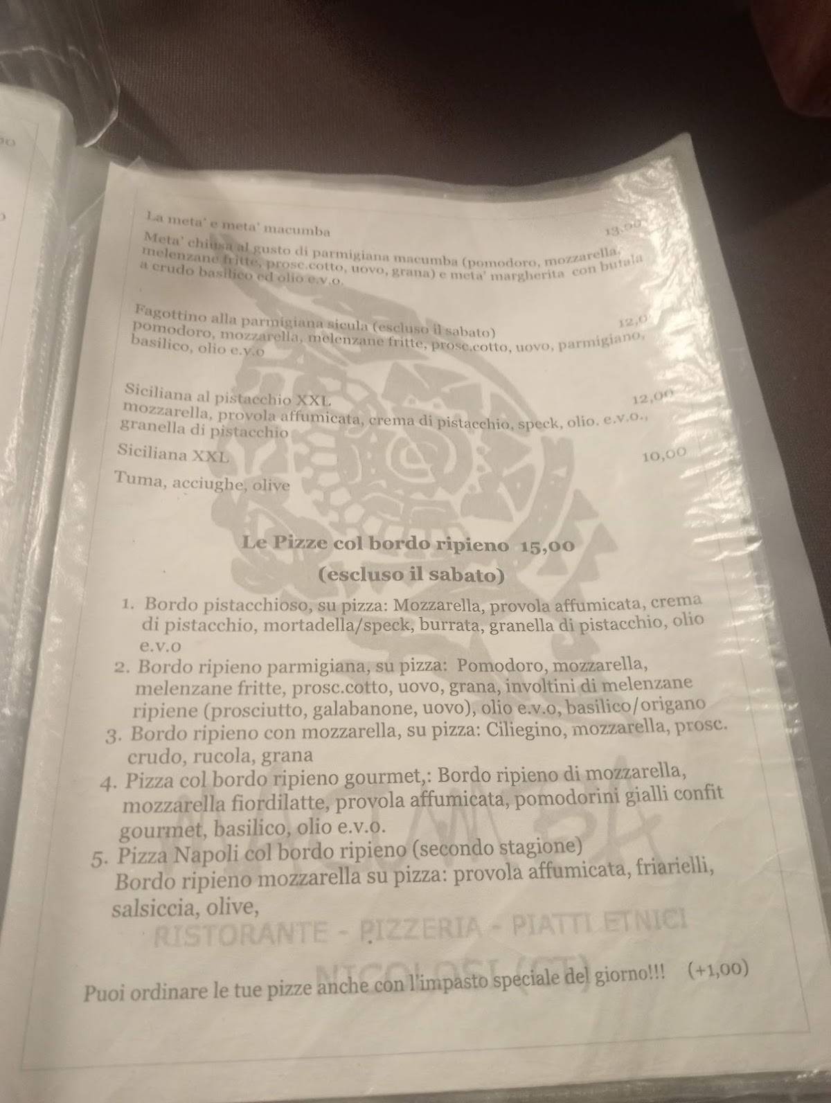 Menu di Macumba 