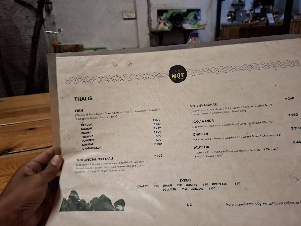 Mad Over Fish - Seafood Restaurant menu
