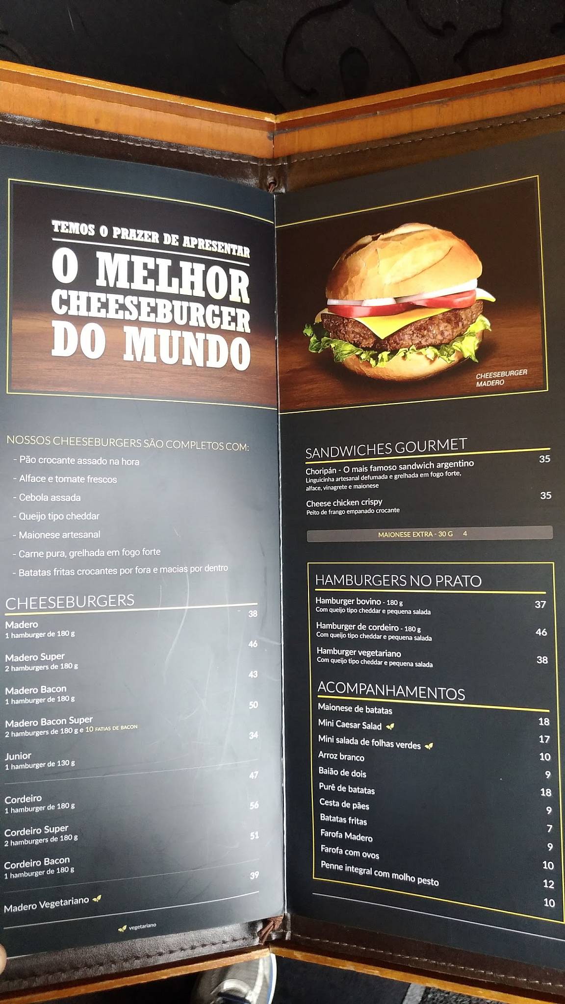 Madero Steak House Prime cardápio