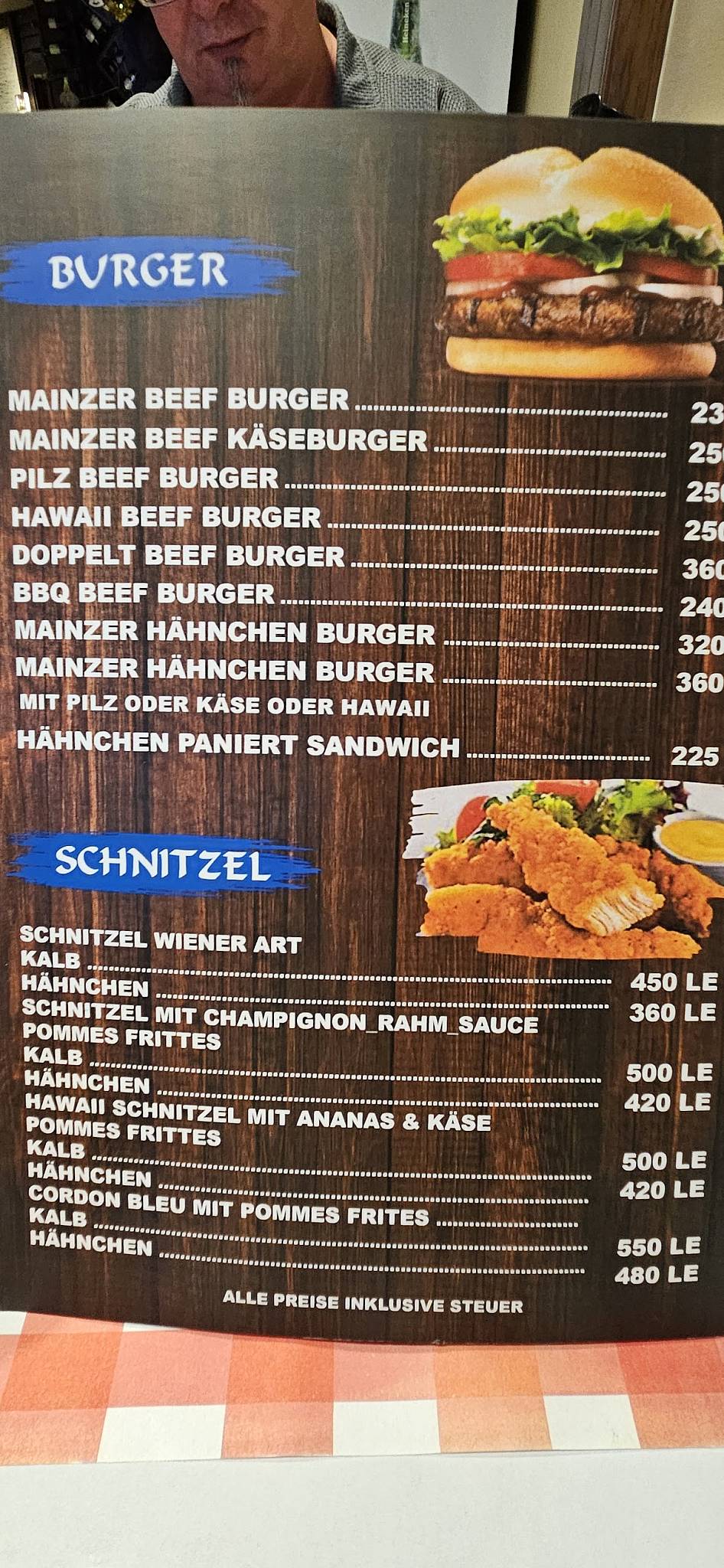 Menu de Mainzer Restaurant & Cafe