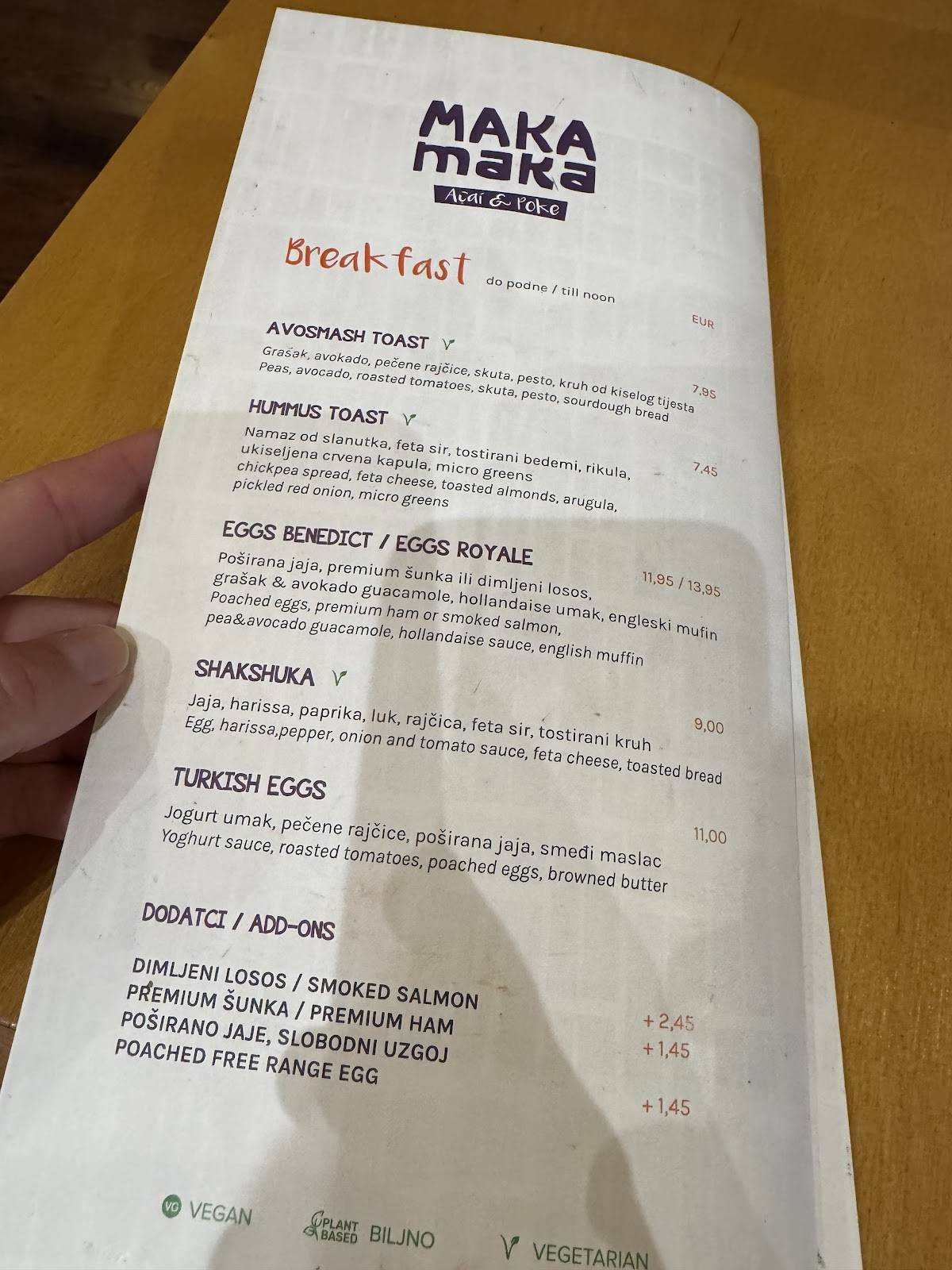 Menu di MakaMaka Acai & Poke Bar Old Town 