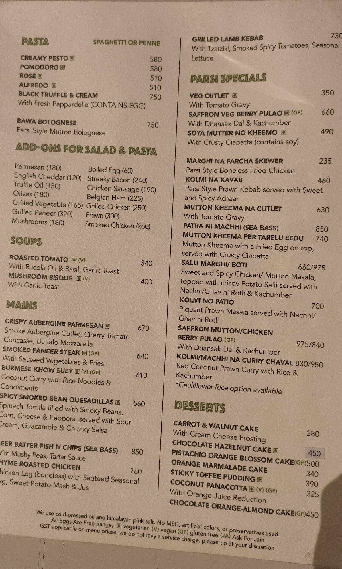 Malido Cafe & Apero menu
