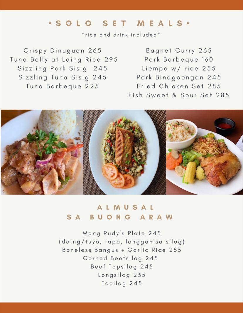 Menu at Mang Rudy's Tuna Grill & Papaitan pub & bar, Makati, Bagtikan ...