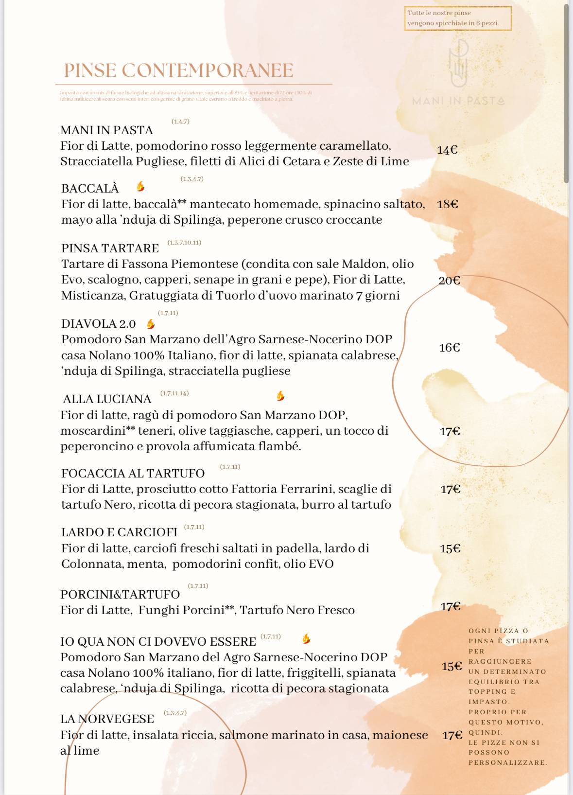 Menu di Mani In Pasta Iolo 