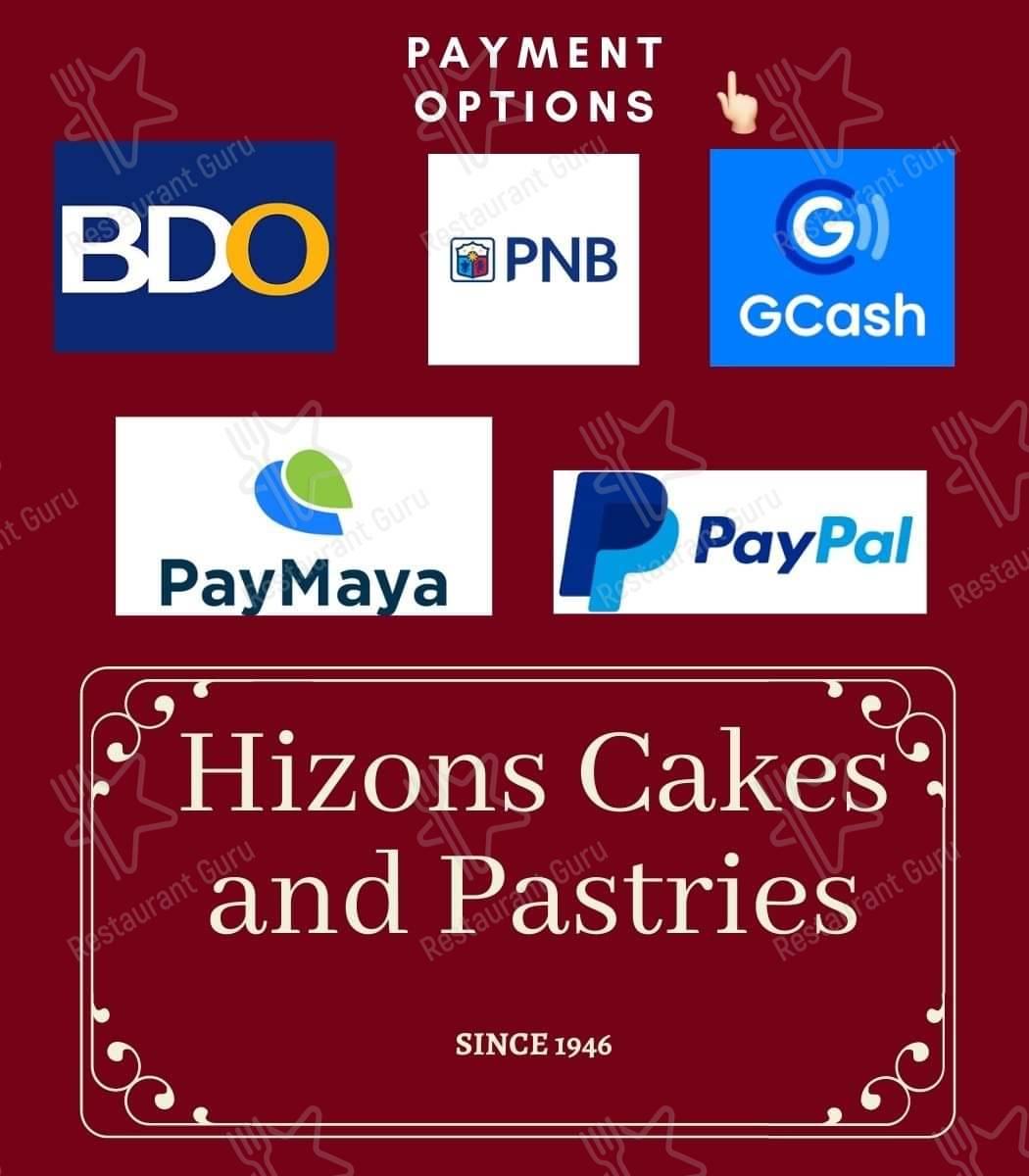 Menu at Hizon's Cakes and Pastries cafe, Manila, J Bocobo