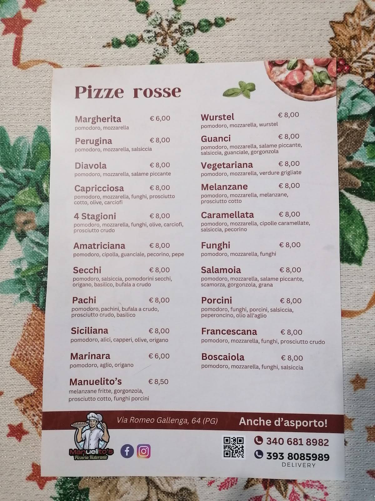 Menu di Manuelito’s Perugia 