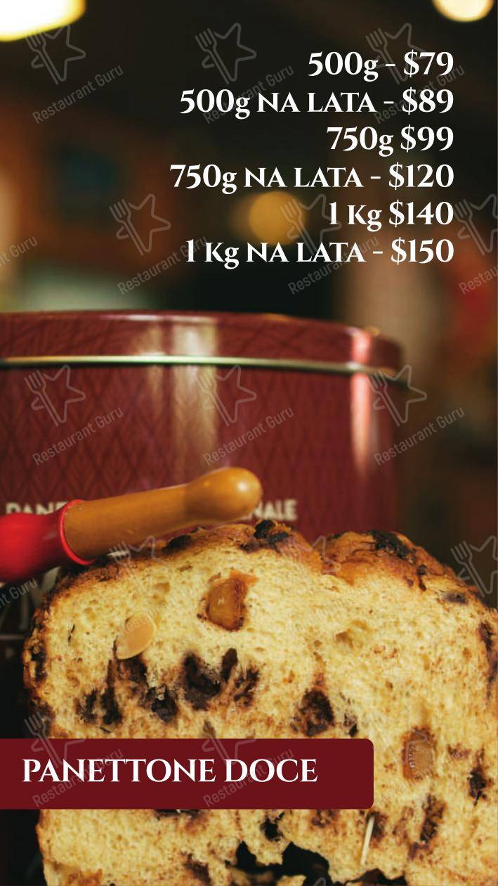 Menu para Marcolini Empório em Curitiba