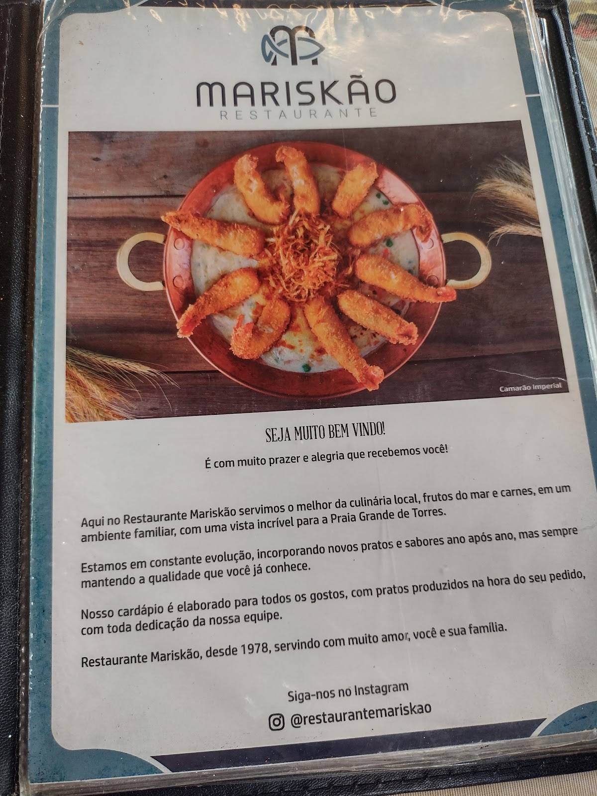 Restaurante Mariskão cardápio